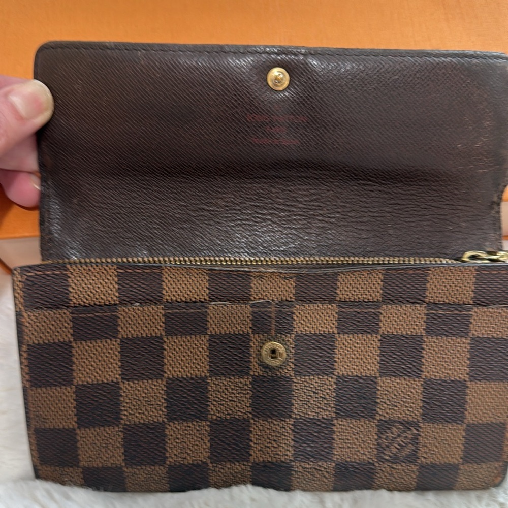 Authentic LOUIS VUITTON Damier Ebene Portefeuille Long Wallet - Picture 2 of 9
